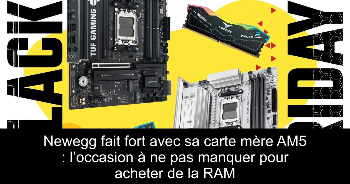 Newegg fait fort avec sa carte mère AM5 : l’occasion à ne pas manquer pour acheter de la RAM