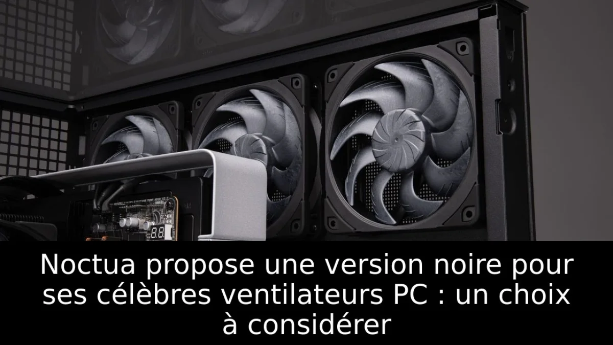 Noctua propose une version noire pour ses célèbres ventilateurs PC : un choix à considérer