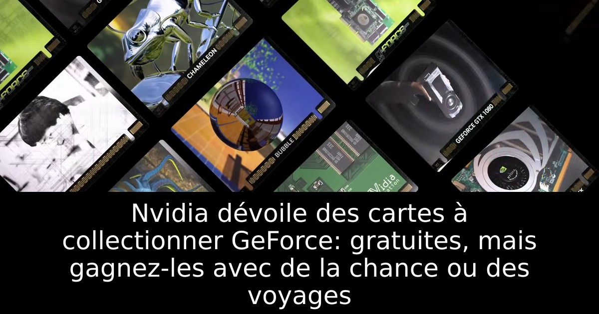Nvidia dévoile des cartes à collectionner GeForce: gratuites, mais gagnez-les avec de la chance ou des voyages