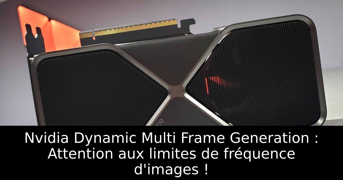 Nvidia Dynamic Multi Frame Generation : Attention aux limites de fréquence d'images !