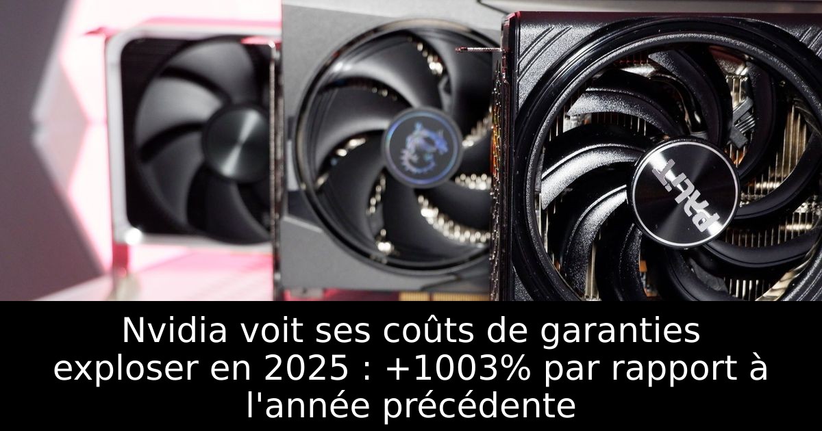 Nvidia voit ses coûts de garanties exploser en 2025 : +1003% par rapport à l'année précédente