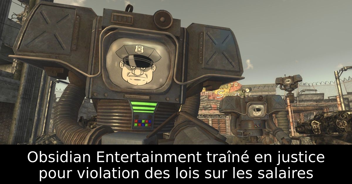 Obsidian Entertainment traîné en justice pour violation des lois sur les salaires