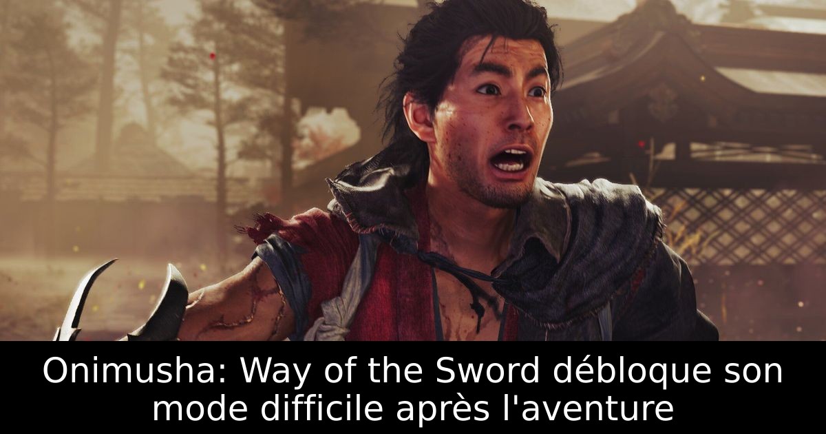 Onimusha: Way of the Sword débloque son mode difficile après l'aventure