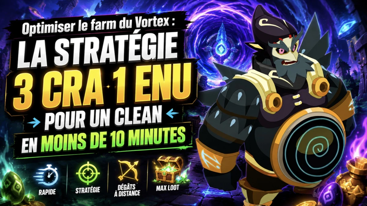 Optimiser le farm du Vortex : La stratégie 3 Cra 1 Enu pour un clean en moins de 10 minutes