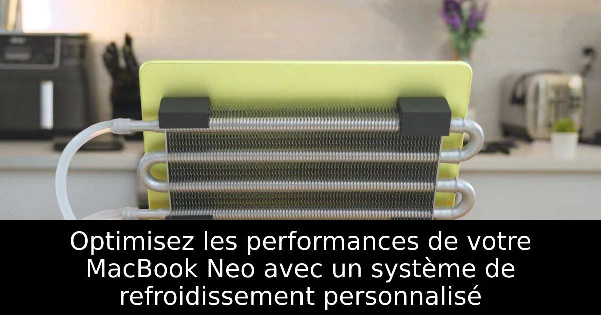 Optimisez les performances de votre MacBook Neo avec un système de refroidissement personnalisé