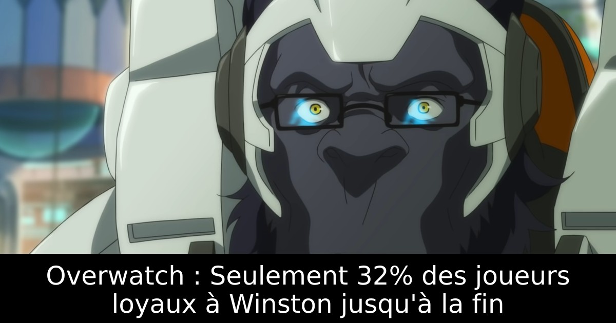 Overwatch : Seulement 32% des joueurs loyaux à Winston jusqu'à la fin