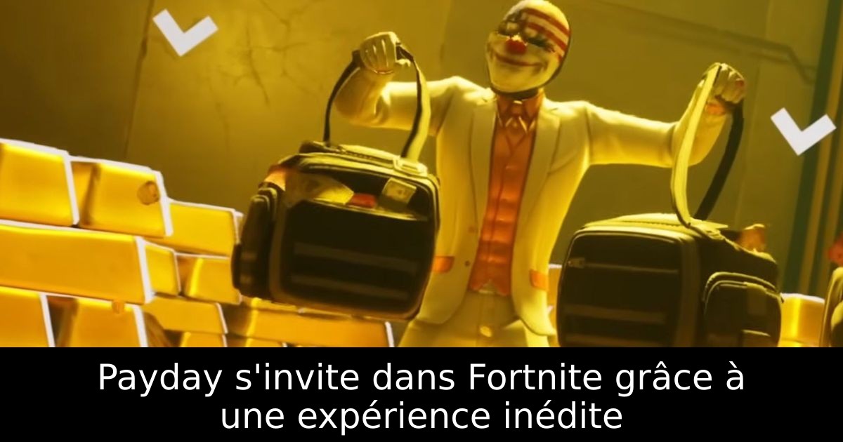 Payday s'invite dans Fortnite grâce à une expérience inédite