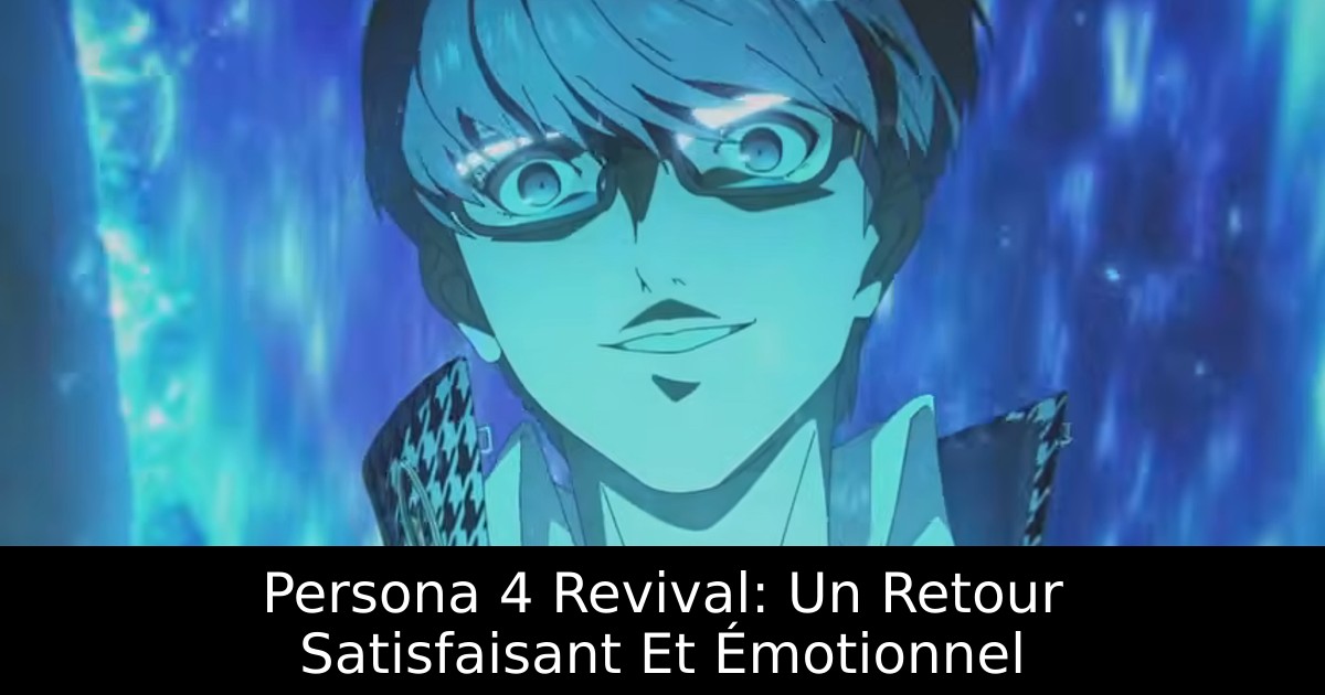 Persona 4 Revival: Un Retour Satisfaisant Et Émotionnel