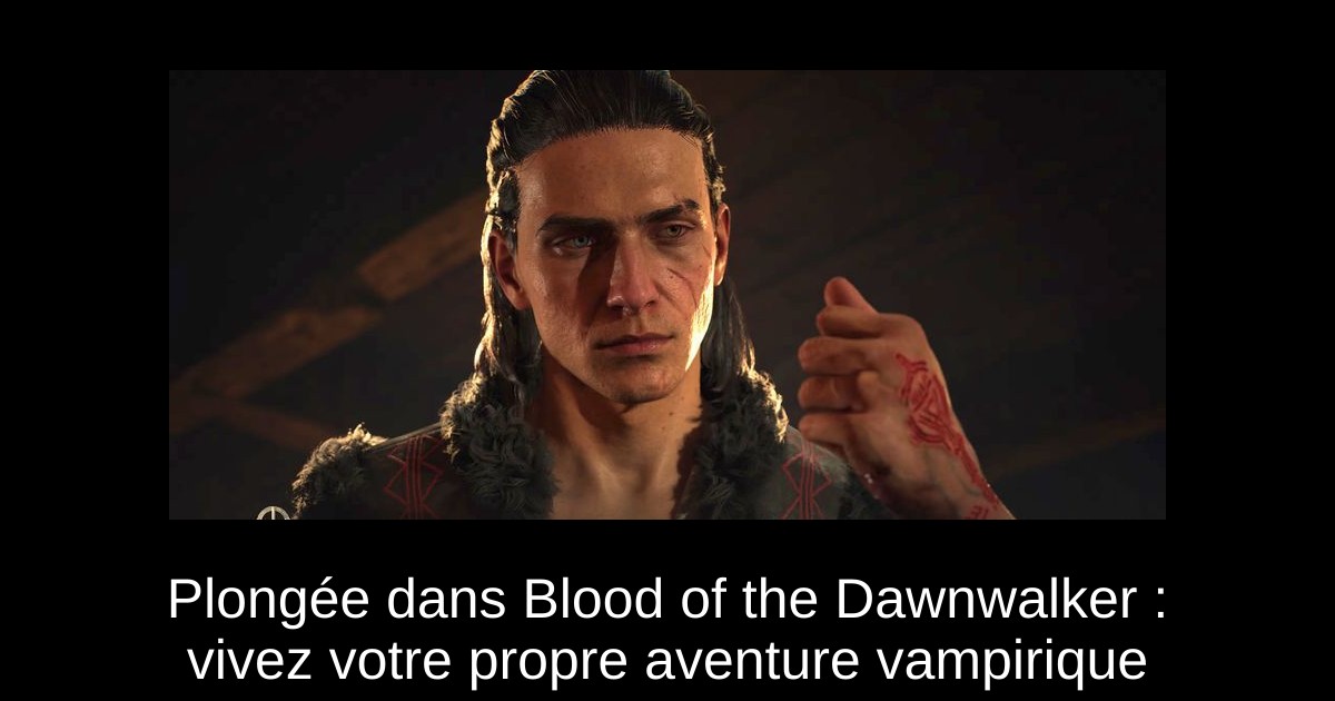 Plongée dans Blood of the Dawnwalker : vivez votre propre aventure vampirique