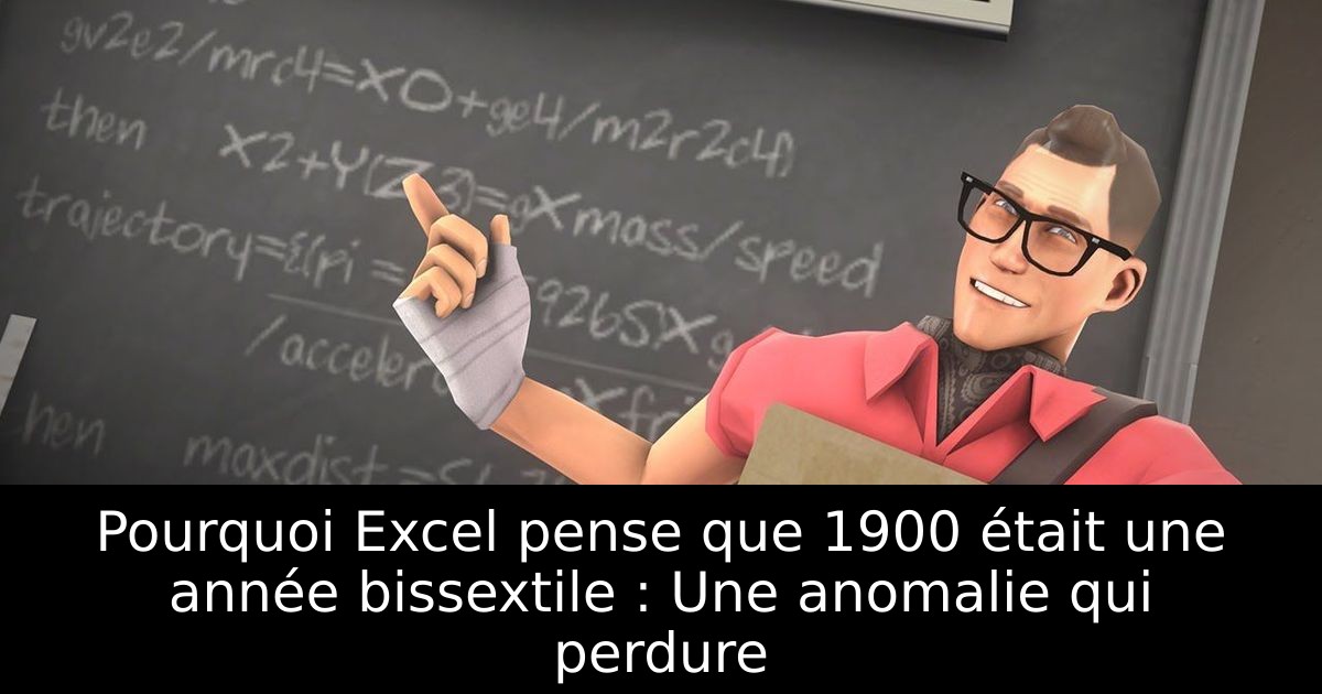 Pourquoi Excel pense que 1900 était une année bissextile : Une anomalie qui perdure