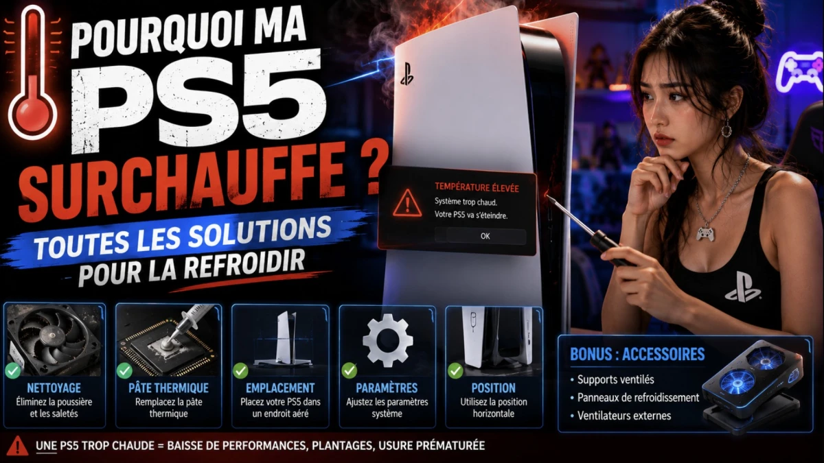 Pourquoi ma PS5 surchauffe ? Toutes les solutions pour la refroidir