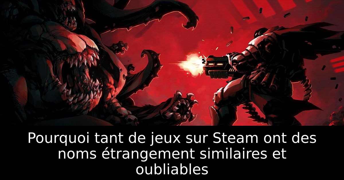 Pourquoi tant de jeux sur Steam ont des noms étrangement similaires et oubliables