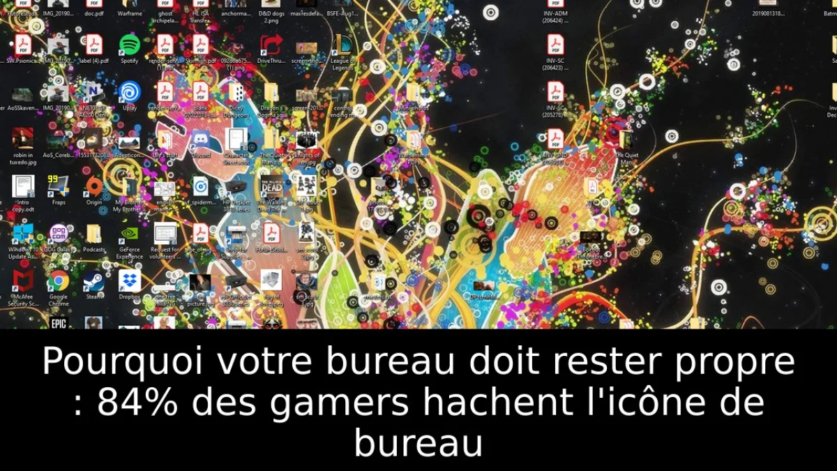 Pourquoi votre bureau doit rester propre : 84% des gamers hachent l'icône de bureau