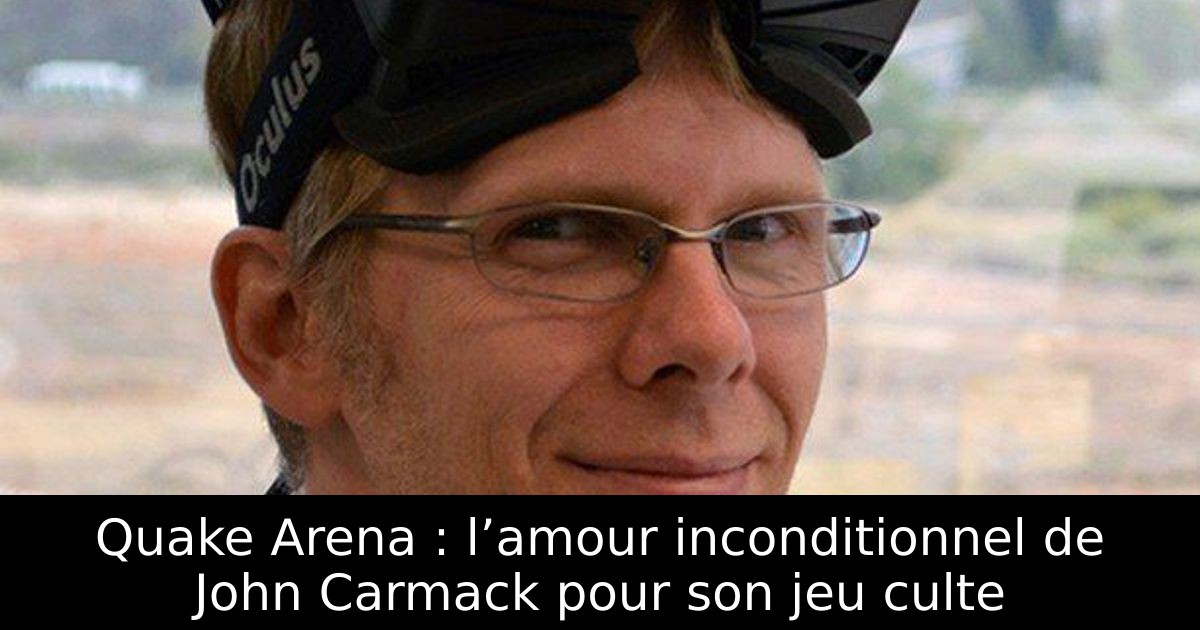 Quake Arena : l’amour inconditionnel de John Carmack pour son jeu culte