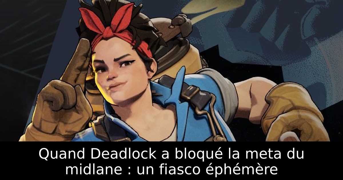 Quand Deadlock a bloqué la meta du midlane : un fiasco éphémère