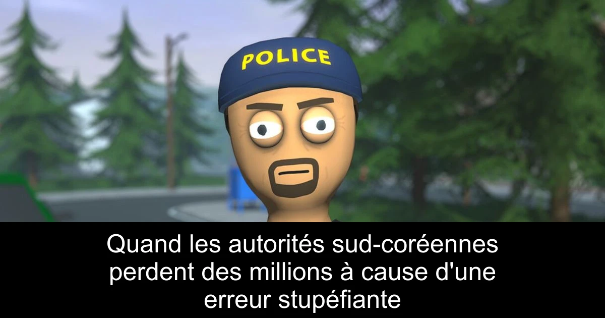 Quand les autorités sud-coréennes perdent des millions à cause d'une erreur stupéfiante