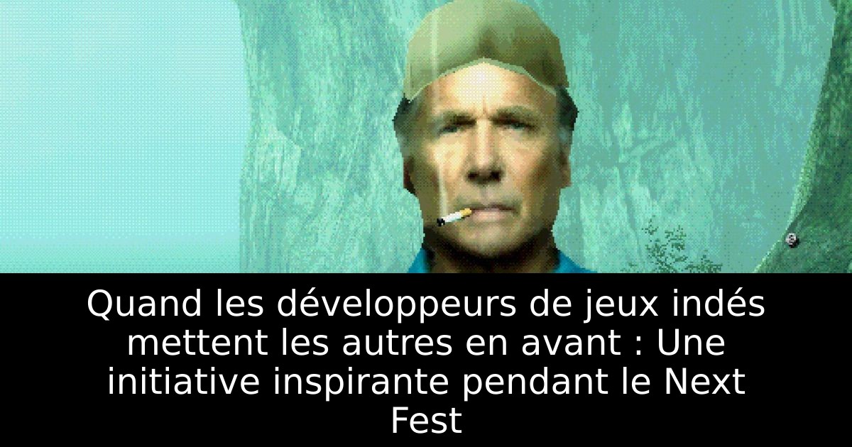 Quand les développeurs de jeux indés mettent les autres en avant : Une initiative inspirante pendant le Next Fest