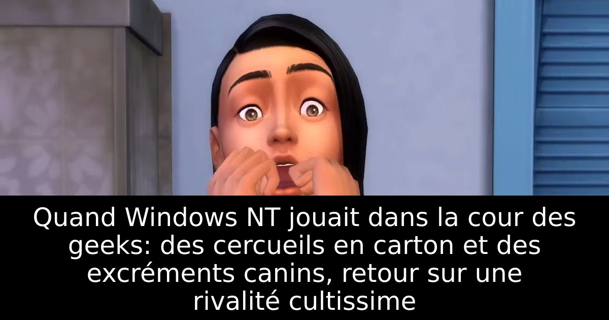 Quand Windows NT jouait dans la cour des geeks: des cercueils en carton et des excréments canins, retour sur une rivalité cultissime