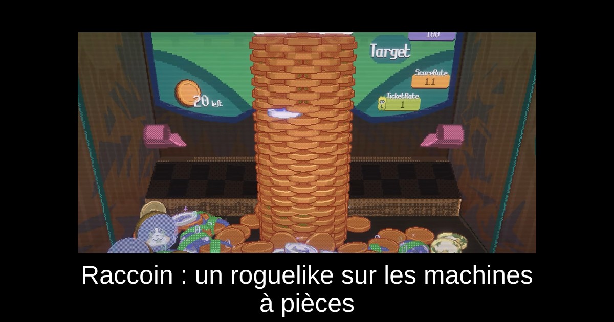 Raccoin : un roguelike sur les machines à pièces
