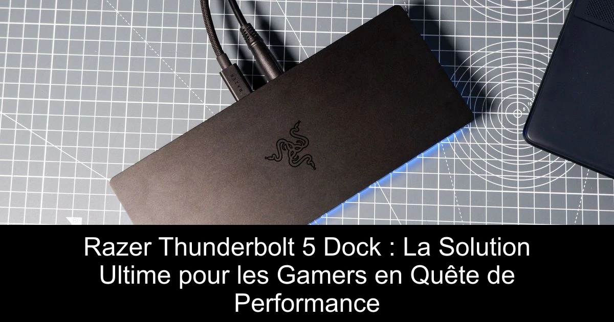 Razer Thunderbolt 5 Dock : La Solution Ultime pour les Gamers en Quête de Performance