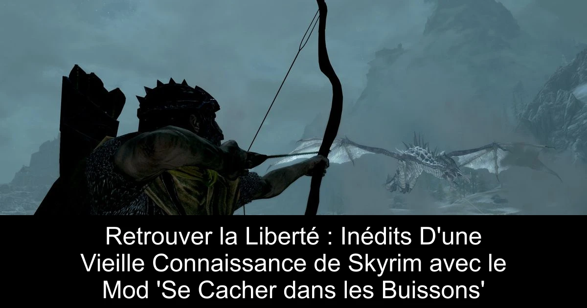 Retrouver la Liberté : Inédits D'une Vieille Connaissance de Skyrim avec le Mod 'Se Cacher dans les Buissons'