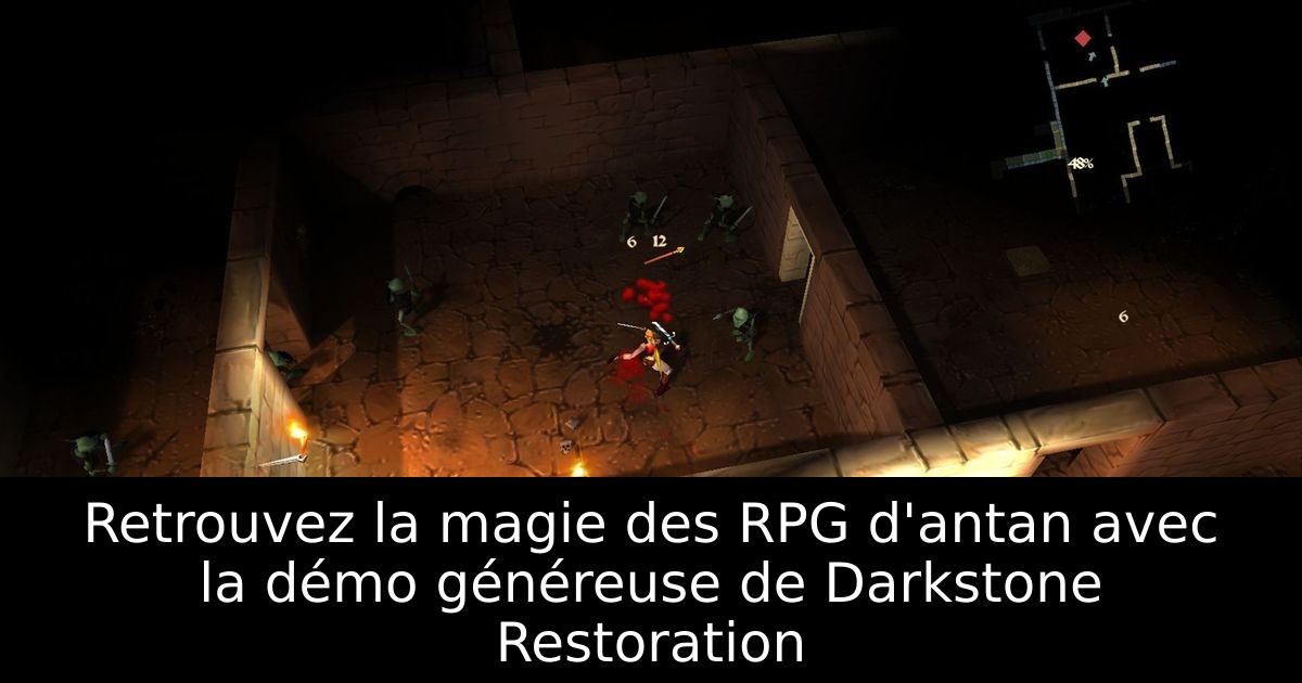 Retrouvez la magie des RPG d'antan avec la démo généreuse de Darkstone Restoration