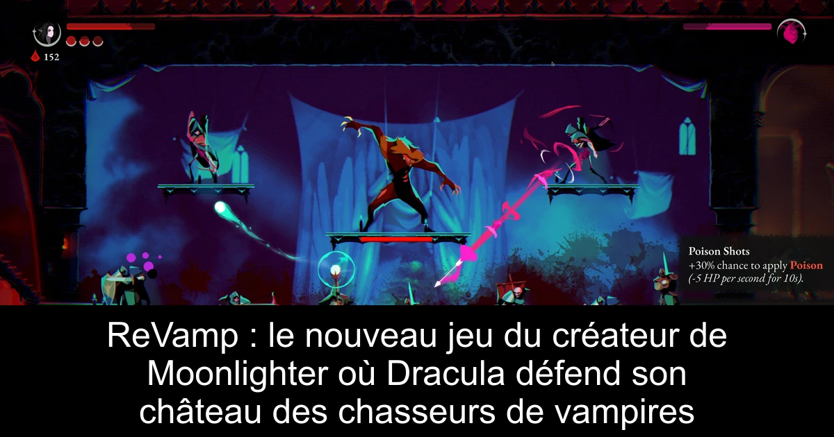 ReVamp : le nouveau jeu du créateur de Moonlighter où Dracula défend son château des chasseurs de vampires