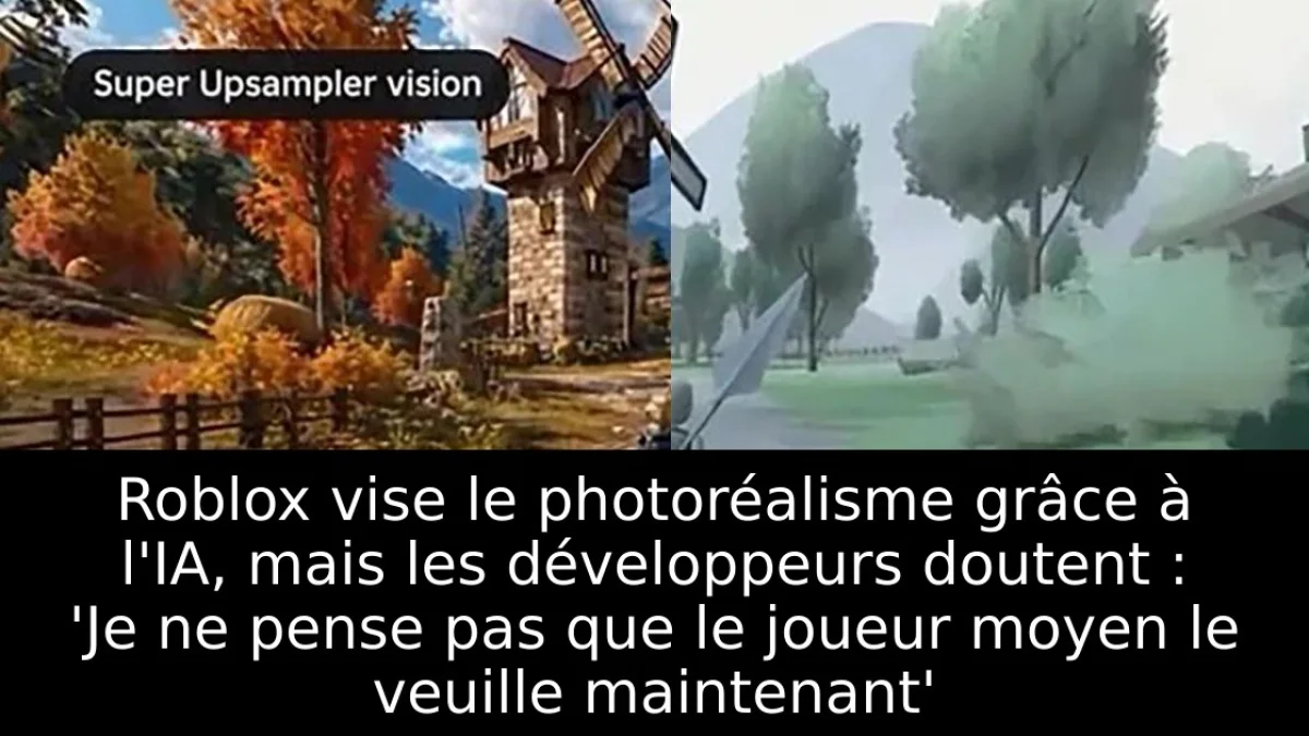 Roblox vise le photoréalisme grâce à l'IA, mais les développeurs doutent : 'Je ne pense pas que le joueur moyen le veuille maintenant'