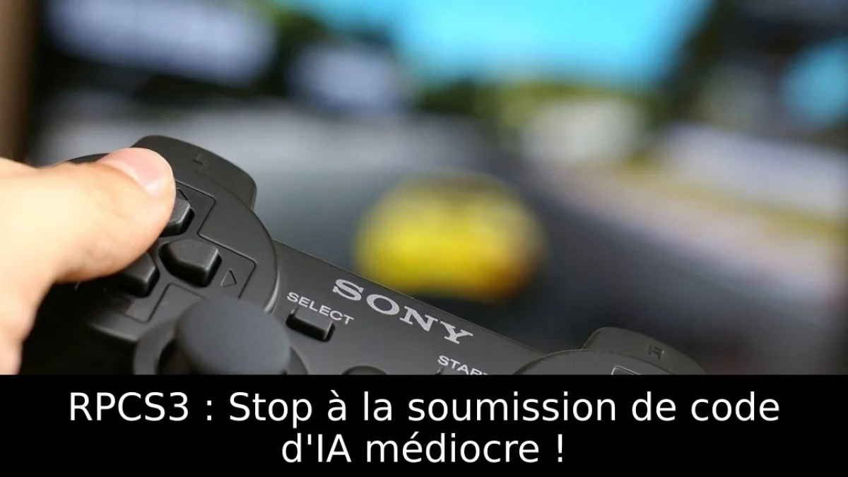 RPCS3 : Stop à la soumission de code d'IA médiocre !