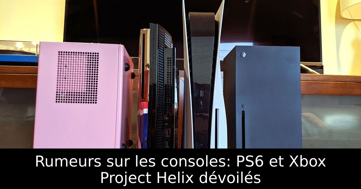 Rumeurs sur les consoles: PS6 et Xbox Project Helix dévoilés
