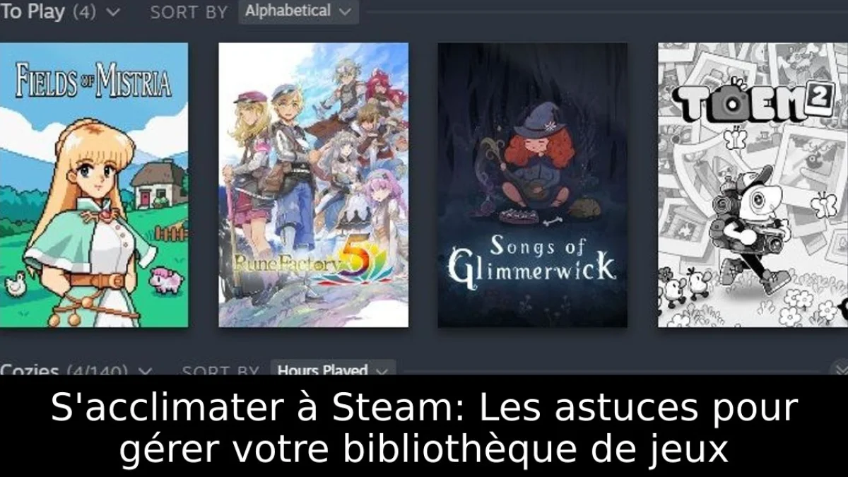 S'acclimater à Steam: Les astuces pour gérer votre bibliothèque de jeux