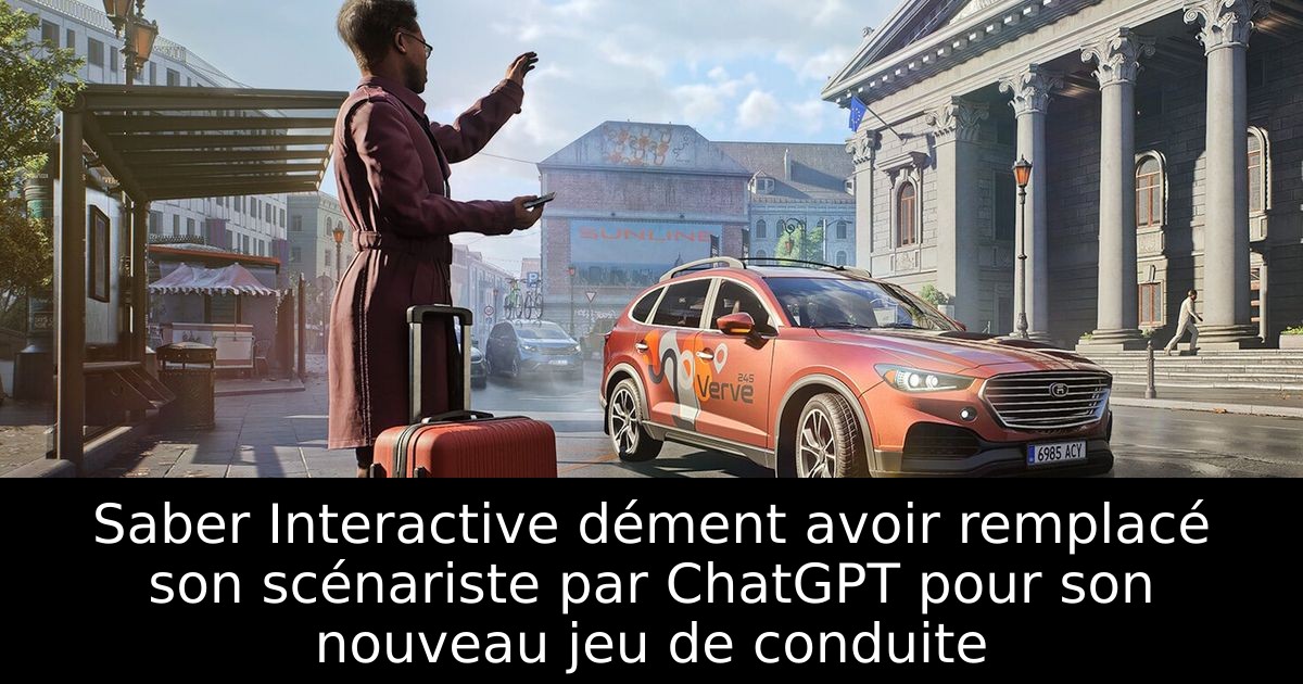 Saber Interactive dément avoir remplacé son scénariste par ChatGPT pour son nouveau jeu de conduite