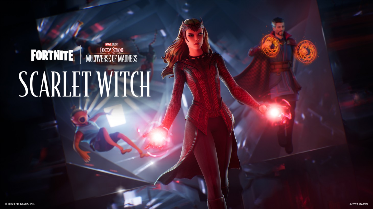 Scarlet Witch et Tous les super-héros de Marvel et DC dans Fortnite