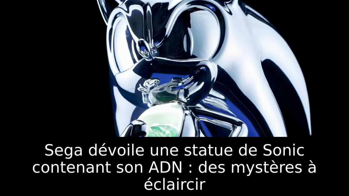 Sega dévoile une statue de Sonic contenant son ADN : des mystères à éclaircir