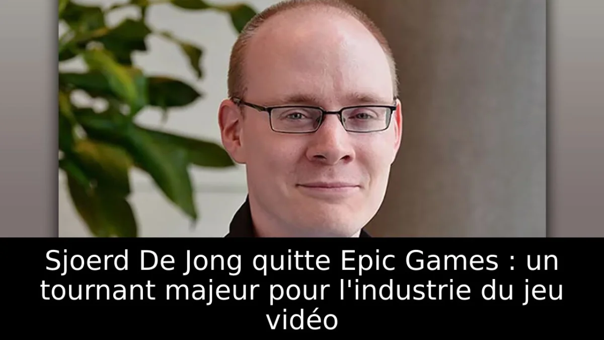Sjoerd De Jong quitte Epic Games : un tournant majeur pour l'industrie du jeu vidéo