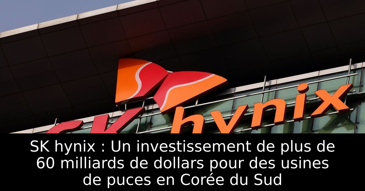 SK hynix : Un investissement de plus de 60 milliards de dollars pour des usines de puces en Corée du Sud