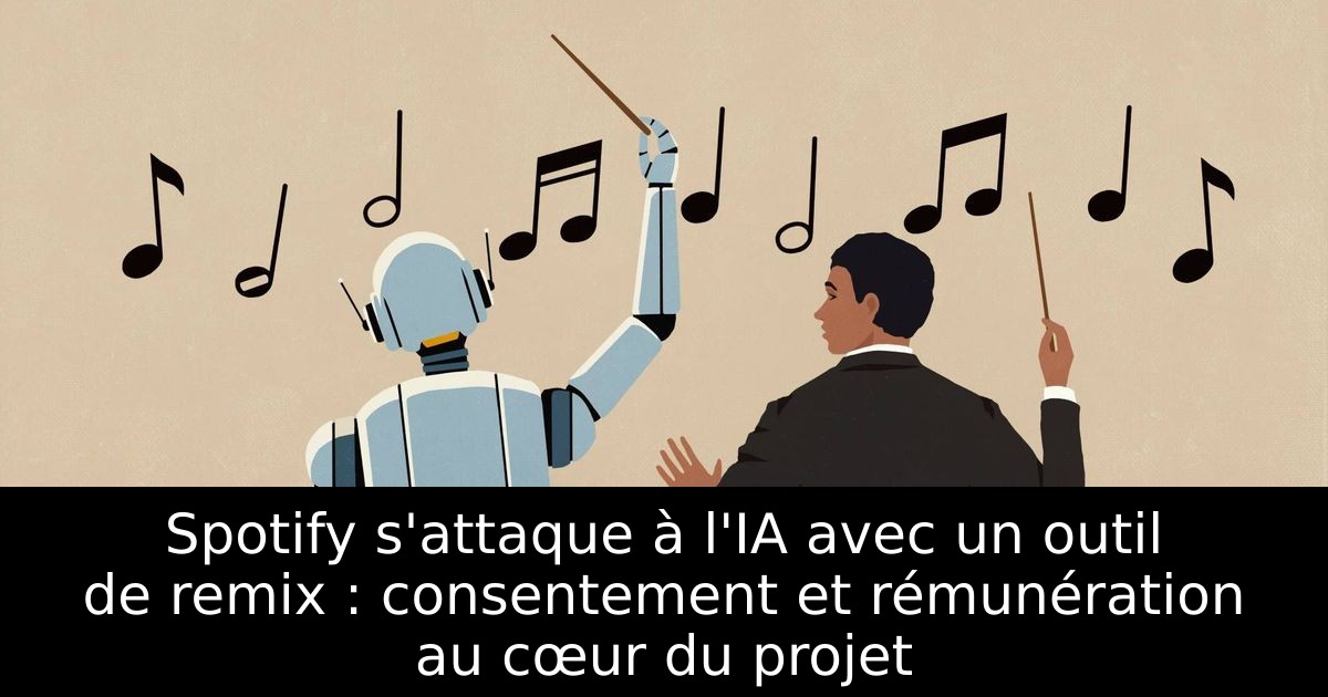 Spotify s'attaque à l'IA avec un outil de remix : consentement et rémunération au cœur du projet