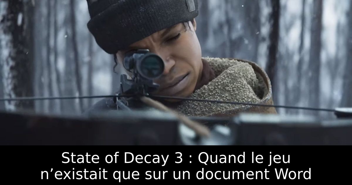State of Decay 3 : Quand le jeu n’existait que sur un document Word