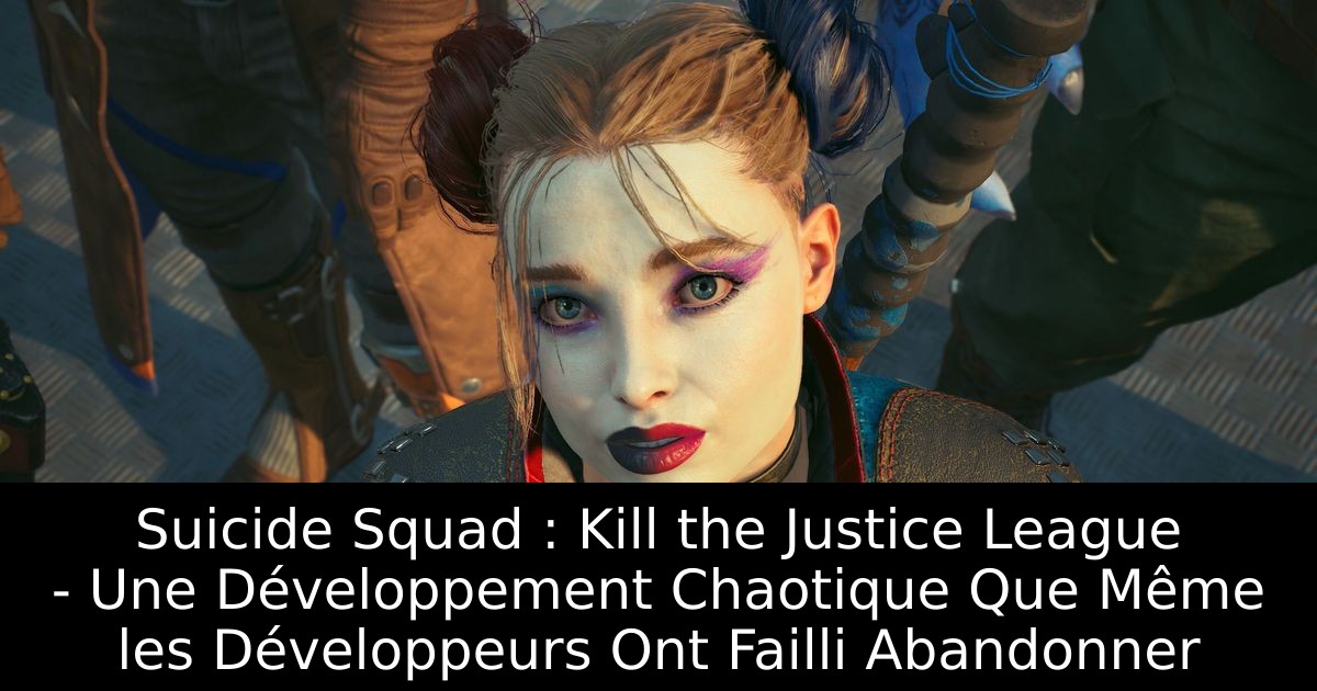 Suicide Squad : Kill the Justice League - Une Développement Chaotique Que Même les Développeurs Ont Failli Abandonner
