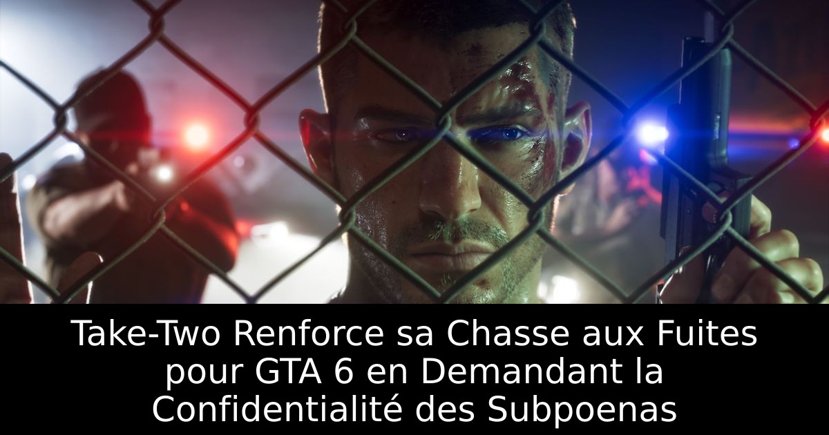 Take-Two Renforce sa Chasse aux Fuites pour GTA 6 en Demandant la Confidentialité des Subpoenas