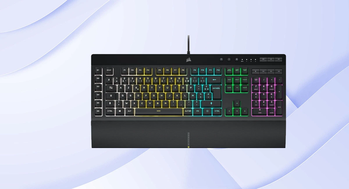 Test Corsair K55 RGB PRO : un clavier gamer silencieux, résistant et prêt pour le streaming