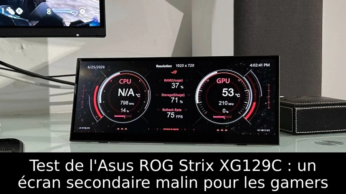Test de l'Asus ROG Strix XG129C : un écran secondaire malin pour les gamers