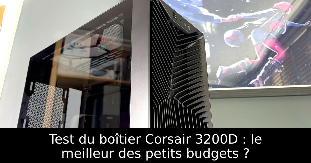 Test du boîtier Corsair 3200D : le meilleur des petits budgets ?