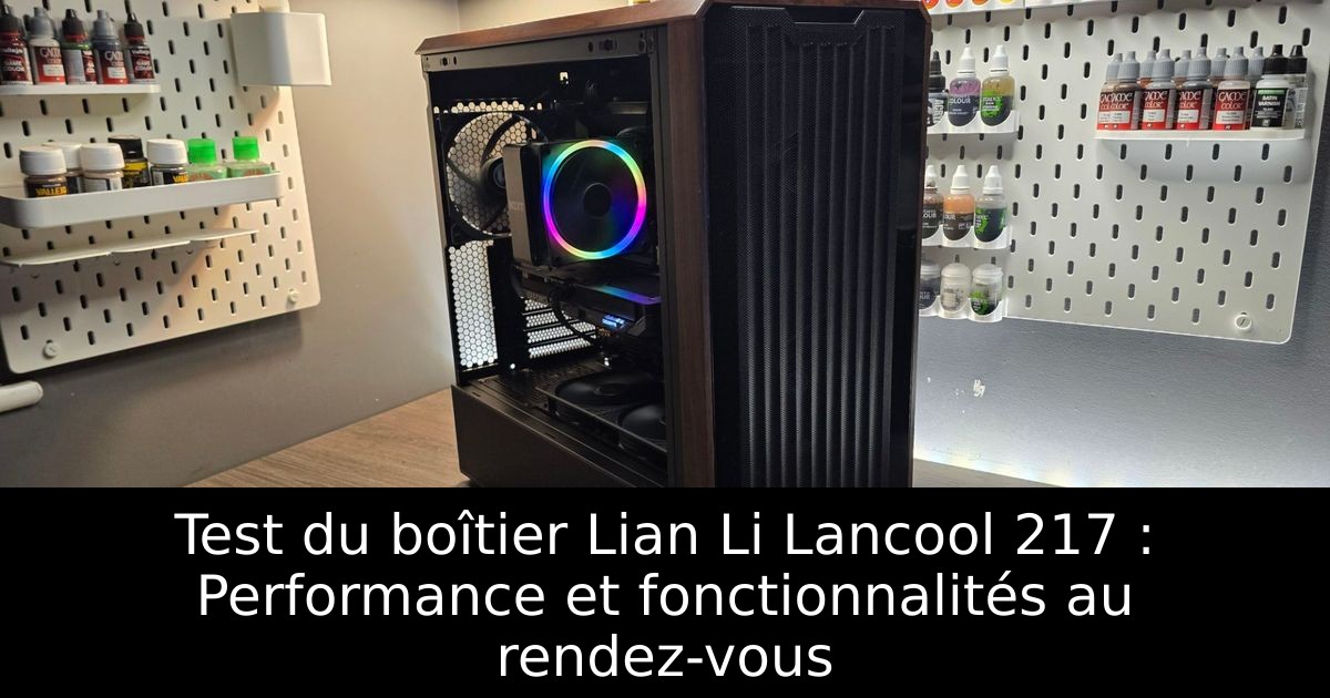 Test du boîtier Lian Li Lancool 217 : Performance et fonctionnalités au rendez-vous