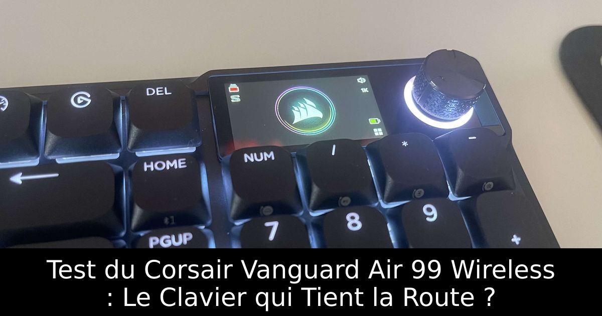 Test du Corsair Vanguard Air 99 Wireless : Le Clavier qui Tient la Route ?