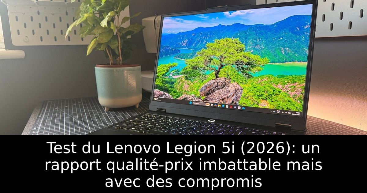 Test du Lenovo Legion 5i (2026): un rapport qualité-prix imbattable mais avec des compromis
