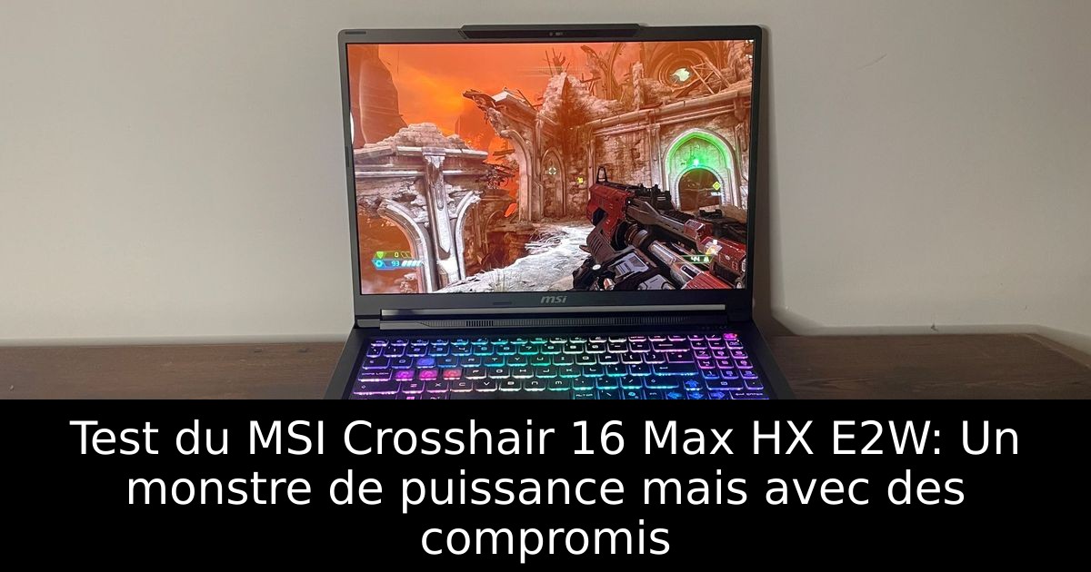 Test du MSI Crosshair 16 Max HX E2W: Un monstre de puissance mais avec des compromis