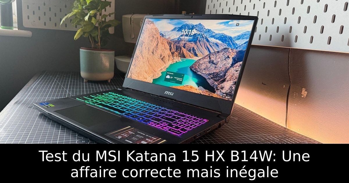 Test du MSI Katana 15 HX B14W: Une affaire correcte mais inégale