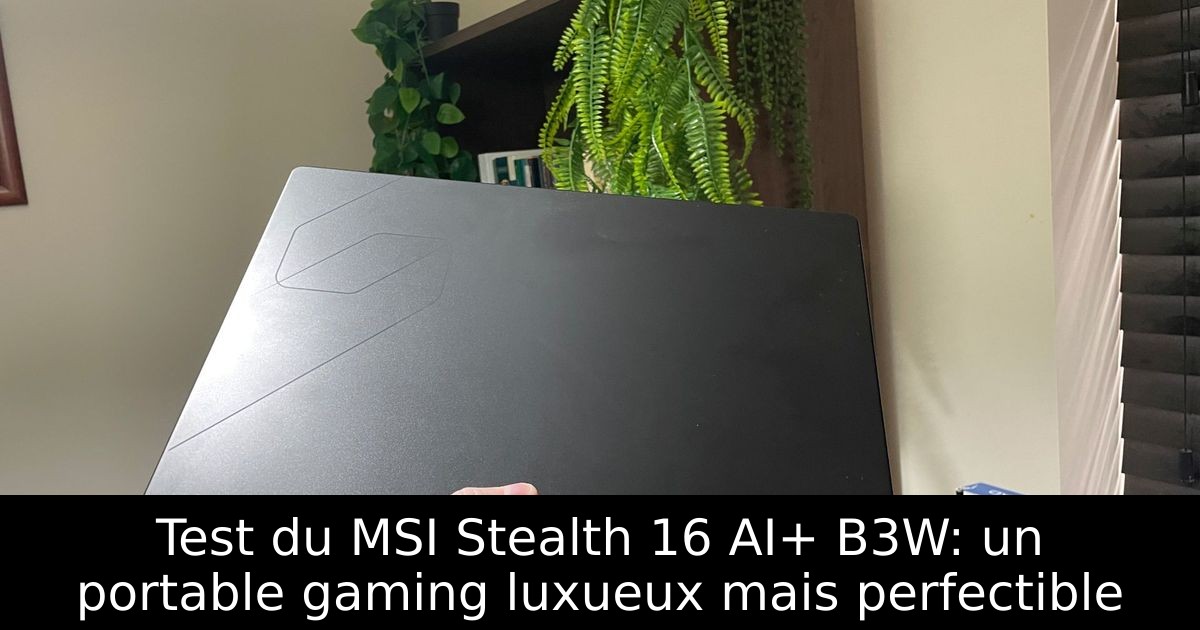 Test du MSI Stealth 16 AI+ B3W: un portable gaming luxueux mais perfectible