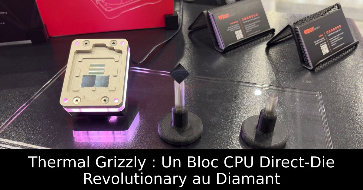 Thermal Grizzly : Un Bloc CPU Direct-Die Revolutionary au Diamant
